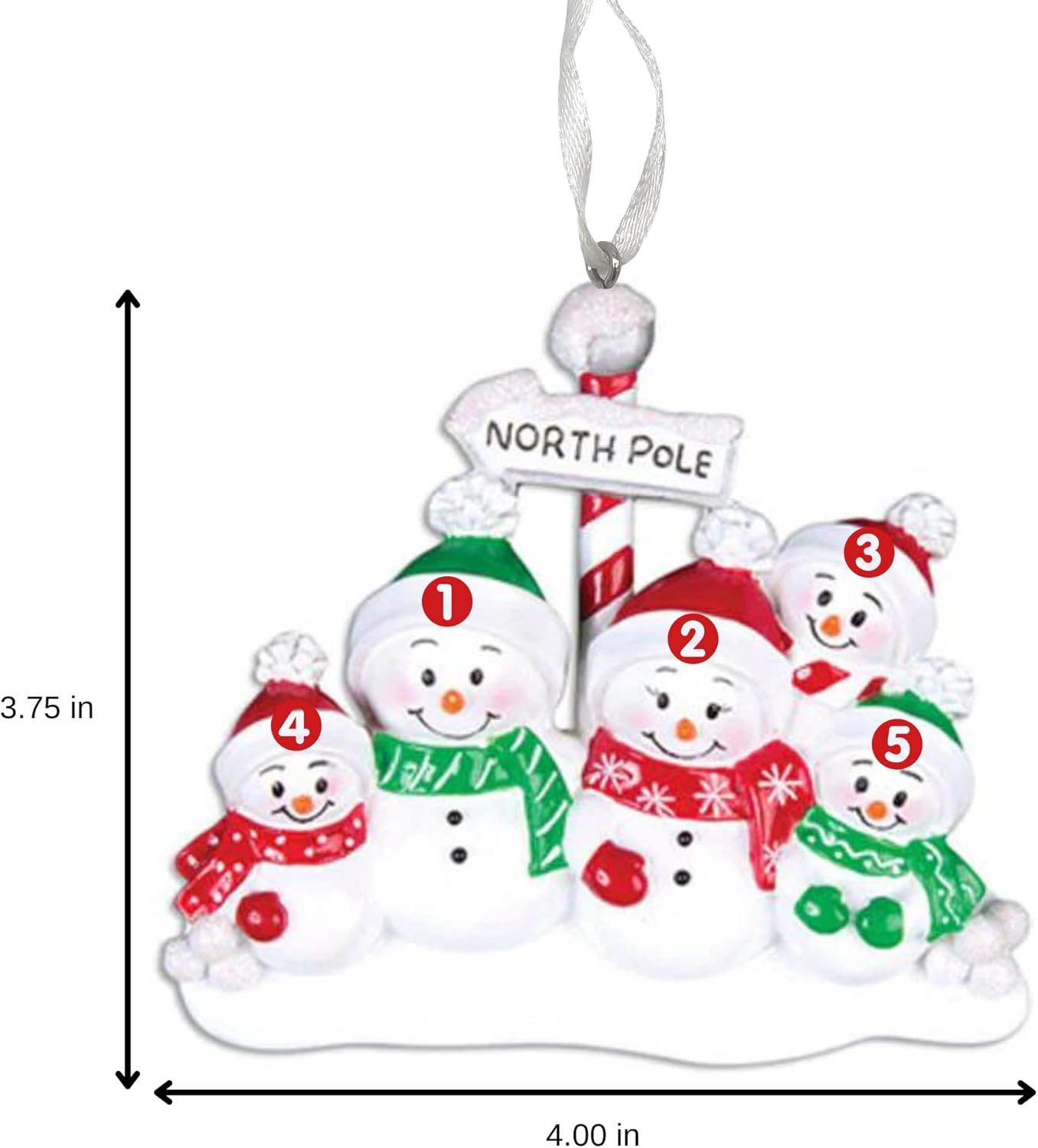 2025 Family Christmas Ornament β Personalized Ornament for Families β Custom Snowman Family Ornament β Holiday Tree Decoration Keepsake Gift (Snowman Family of 5)