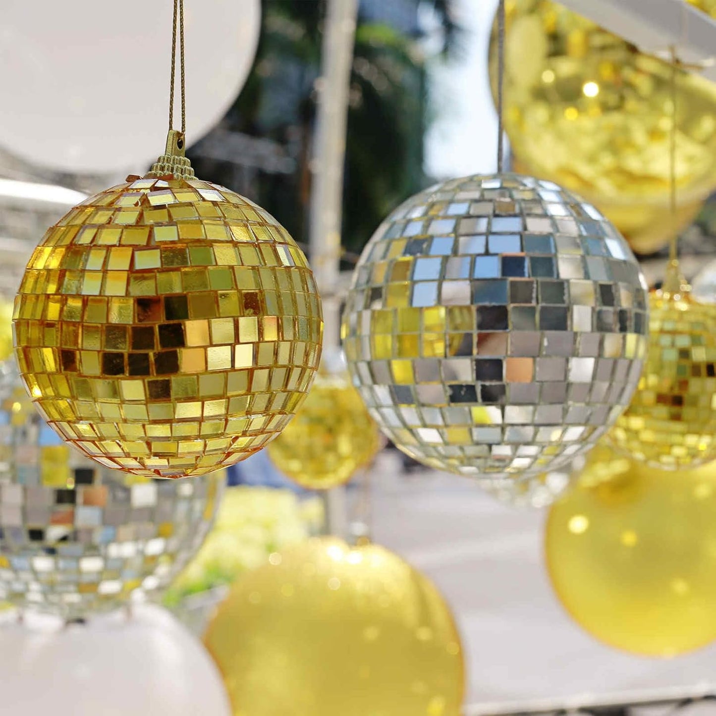 HARFINGTON 8 Sheet 3840 Pieces Self Adhesive Mirror Mosaic Tiles 5x5mm Small Square Mirror Tiles Sticker Disco Ball Stickers Mini Glass Tiles for DIY Craft Party Home Decoration, Blue