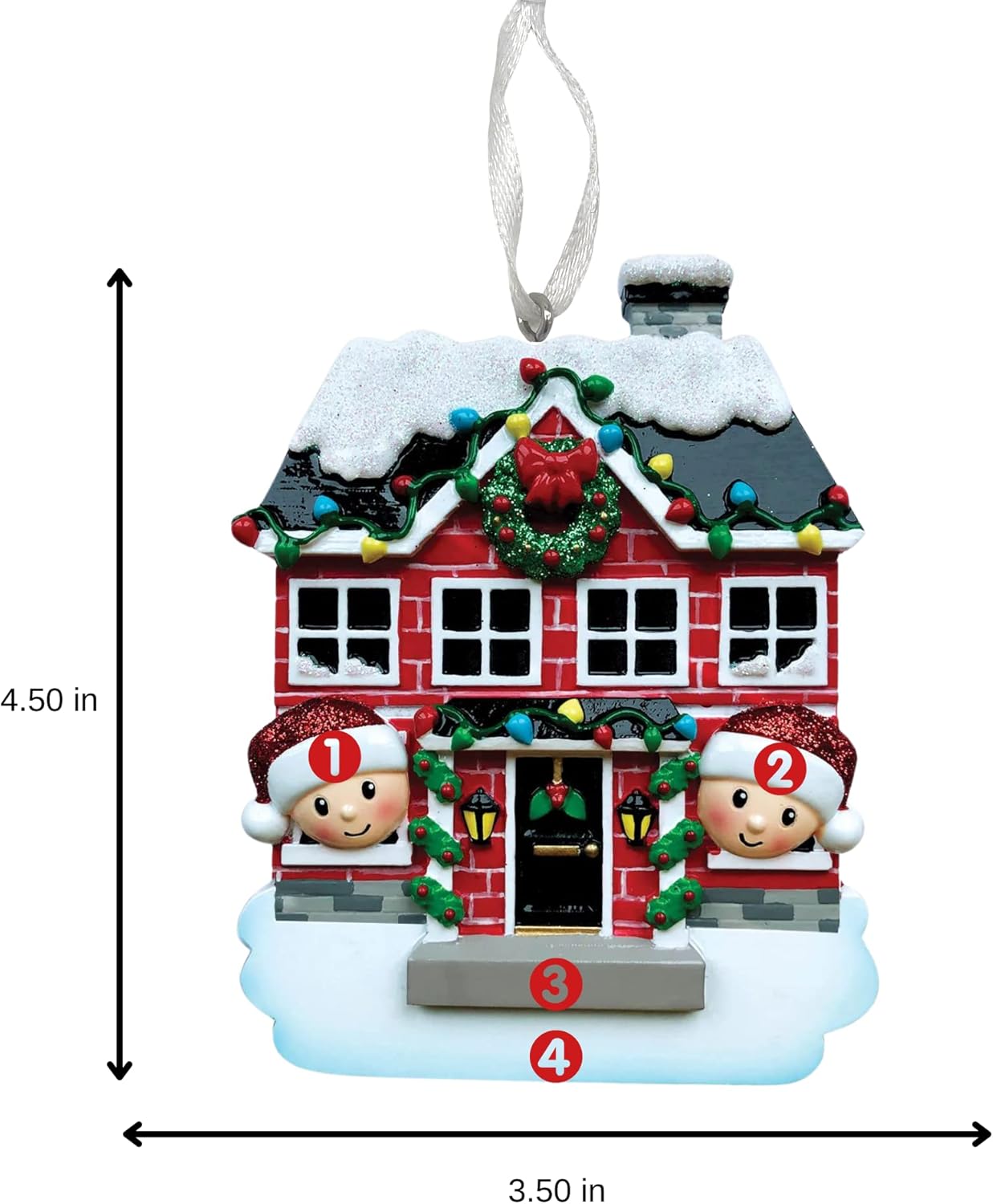 2025 Family Christmas Ornament β Personalized Ornament for Families β Custom Family Ornament β Holiday Tree Decoration Keepsake Gift (Family of 2)