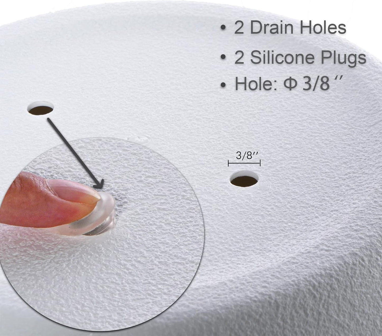 13 Inch 2 Pack Large Hanging Planters for Indoor Outdoor Plants, Plastic Hanging Basket Pots for House Plants Flowers, White