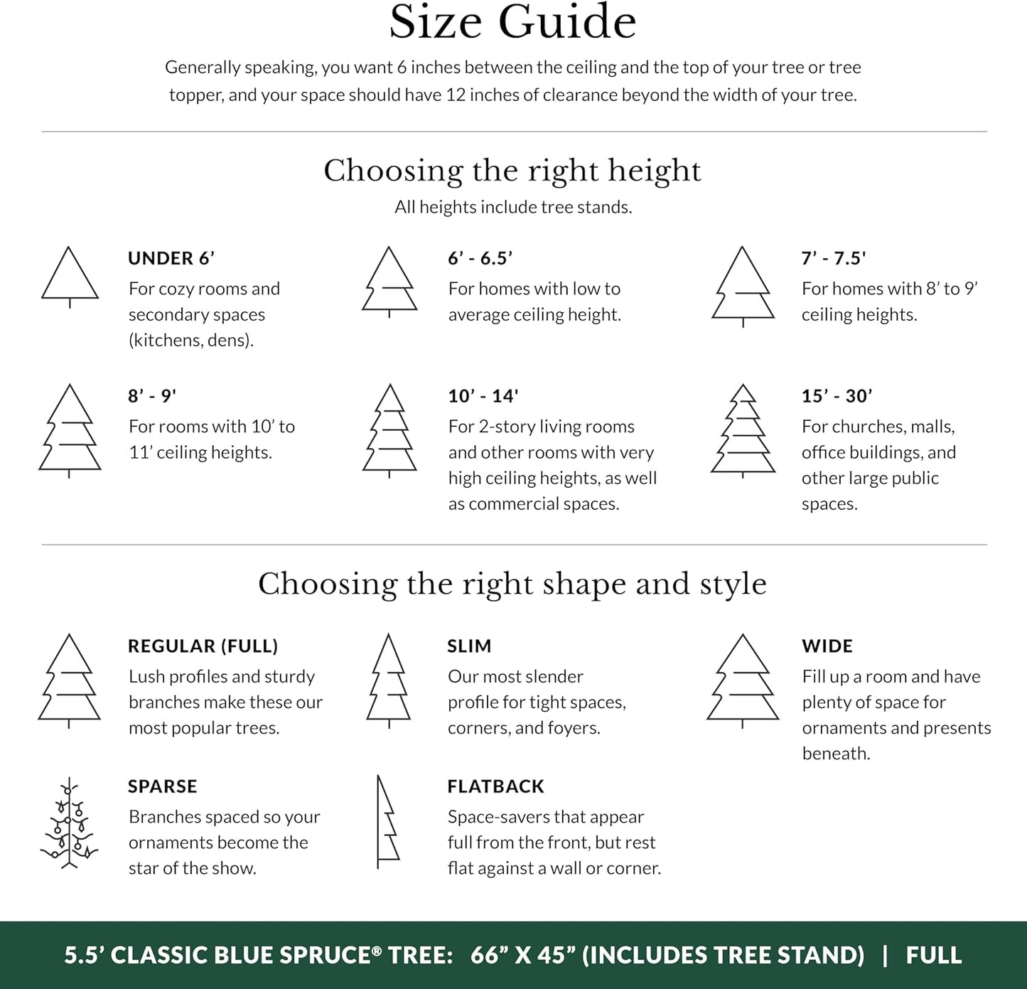 Balsam Hill 5.5 ft Pre-Lit Classic Blue Spruce - Artificial Christmas Tree with 400 LED Clear Lights, Easy Plug Technology, Premium Stand & Storage Bag for Indoor Holiday Decorating