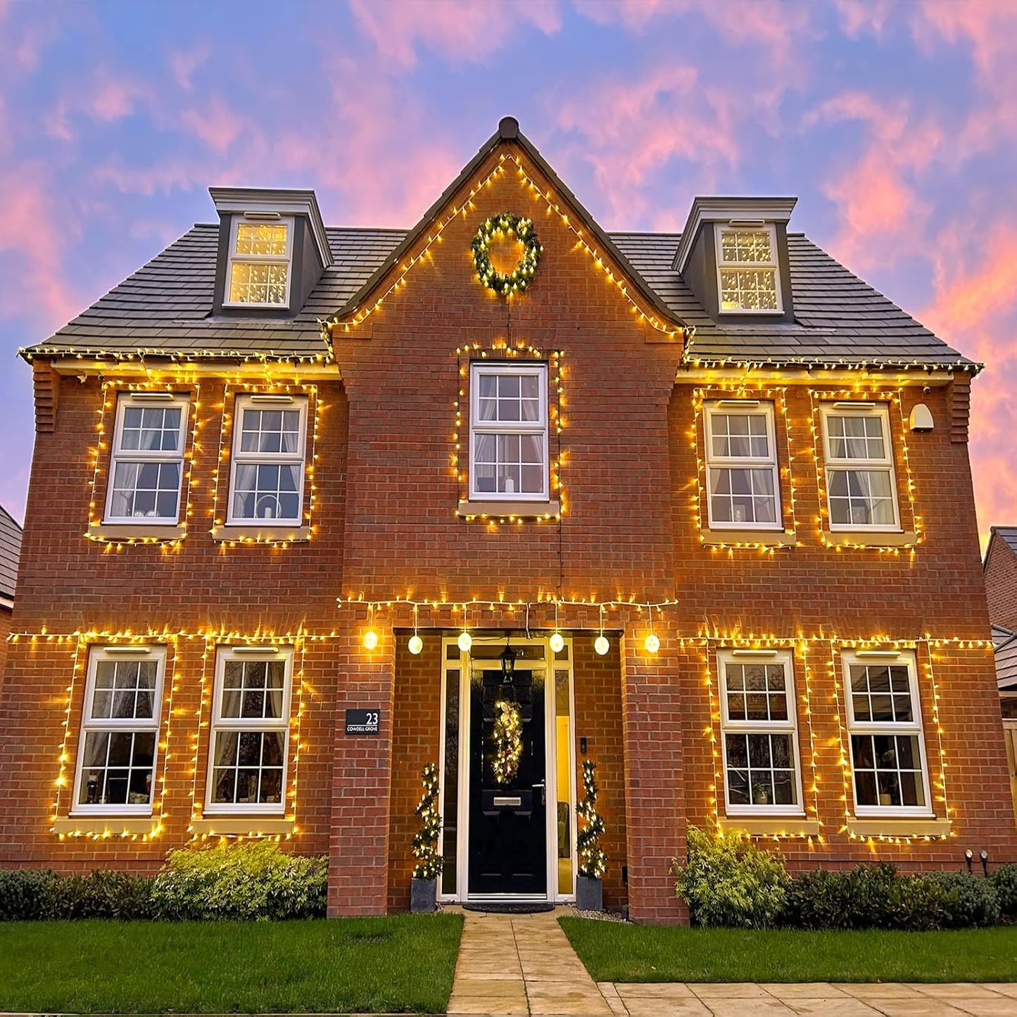 132FT 400 LED Christmas Lights Outdoor, 8 Modes Clear Wire Christmas String Lights Indoor, Plug in Twinkle Fairy Light for Bedroom Wedding Tree Party Decorations, Warm White