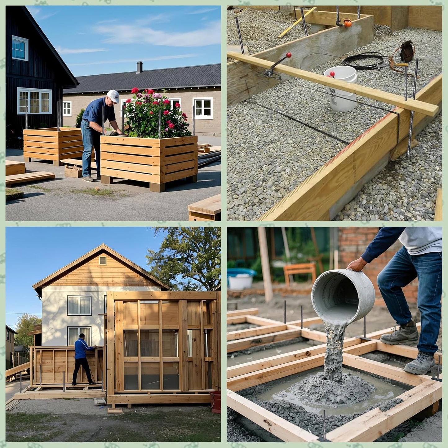 VVOKGO Rebar Stakes 16 Inches Ground Concrete Form Stakes (24pcs), Straight Metal Spikes Heavy Duty with Chisel Point End, 5/16" Diameter Steel Anchors for Fence, Concrete Timber, Garden Plants, Black