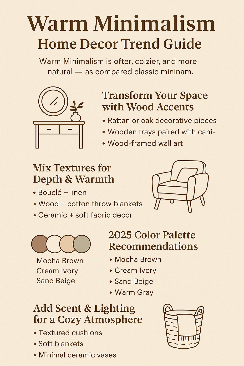 Warm Minimalism: 2025 Home Decor Trend Guide