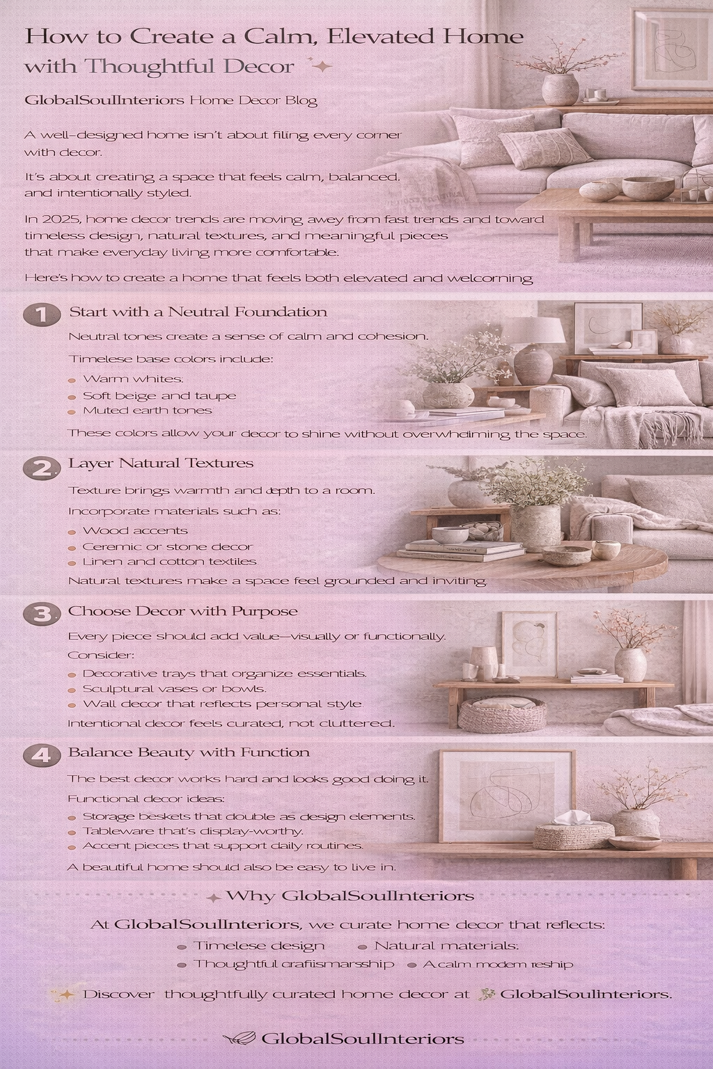 How to Create a Calm, Elevated Home with Thoughtful Decor GlobalSoulInteriors