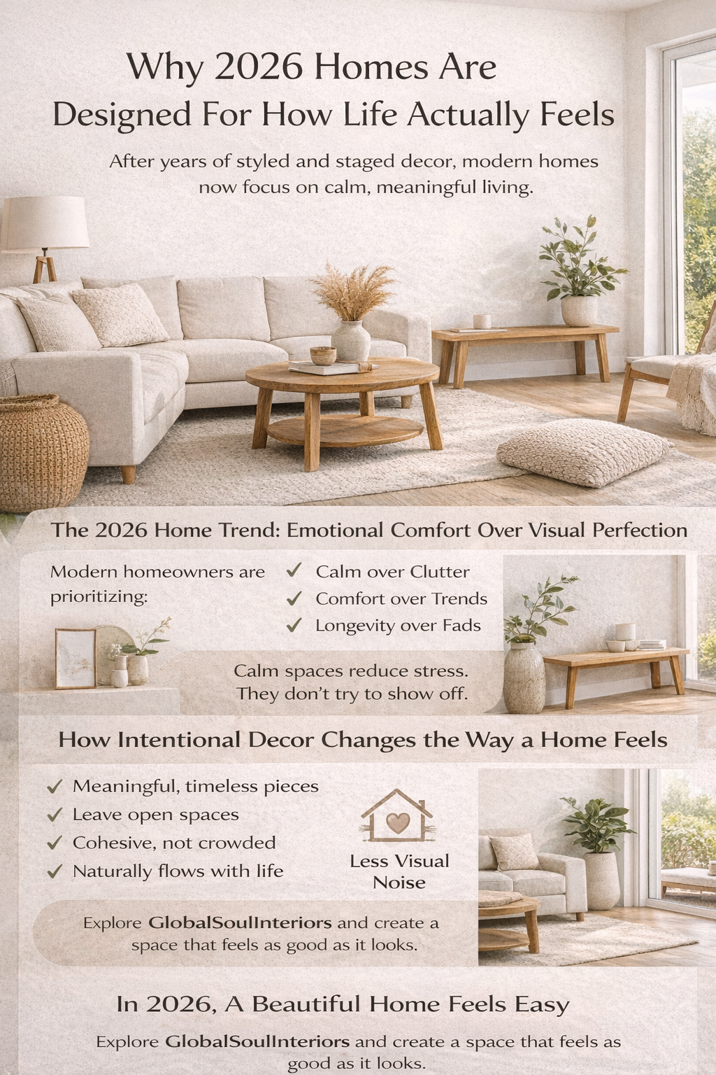 Why 2026 Homes Are Designed for How Life Actually Feels In the past, homes were styled to look impressive.