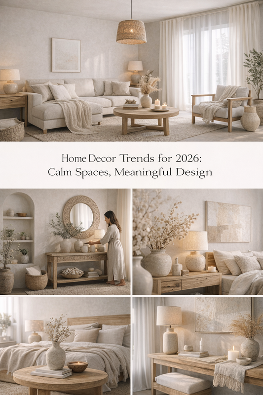 Home Decor Trends for 2026: Calm Spaces, Meaningful Design In 2026, home decor is no longer about filling space.