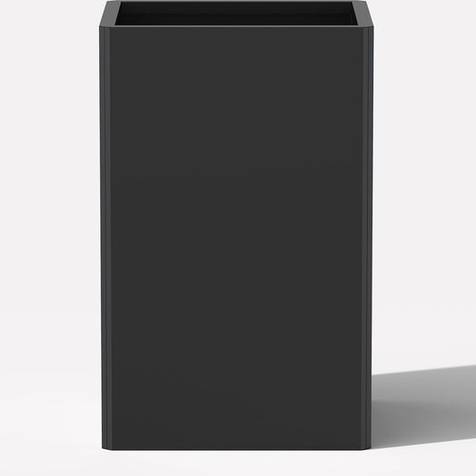 26" Tall Planters, Outdoor＆Indoor Black Planter Pots, Durable All-Weather Use with Drainage Holes, Large Planters Modern Décor for Porch, Patio, Backyard