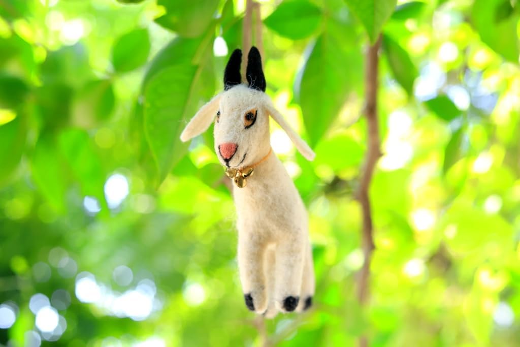 Handmade Needle Felt Goat Ornament, Gift Decor Figure