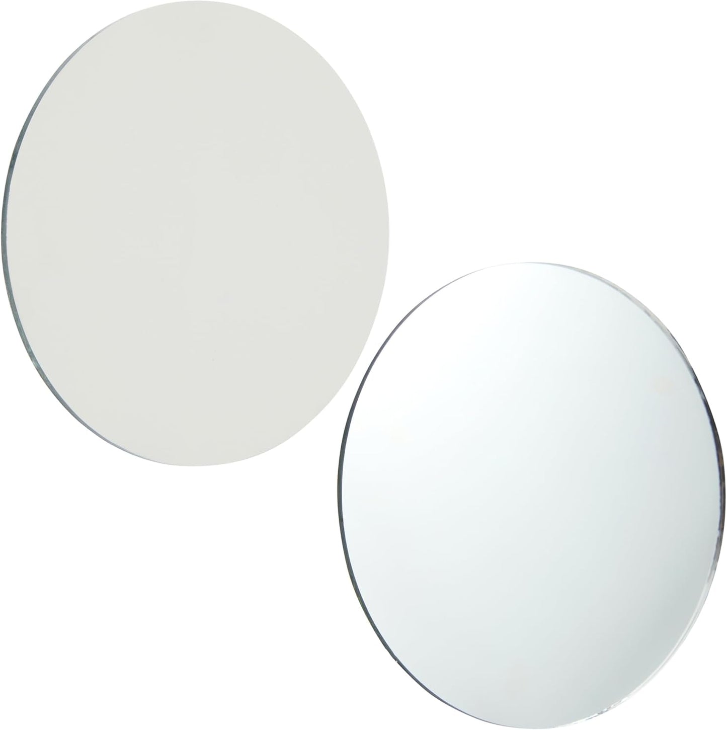 Juvale Glass Mirror Tiles for Crafts - 3 in, Round, Transparent, 50-Pack - Craft Mirrors for DIY & Home Decor