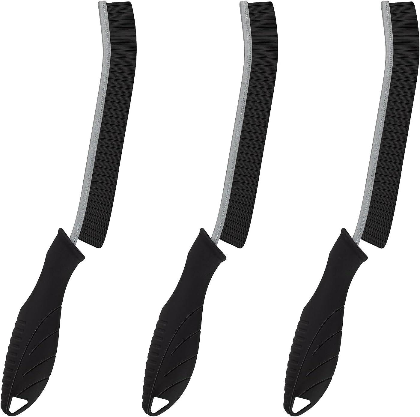 Cleaning Brush - 3 Pcs Hard Bristle Crevice Cleaning Brush, Grout Brush, Scrub Brush for Tile Grout Crevice, Gap Cleaning Tools for Bathroom Kitchen Toilet Window Track (3, Black)