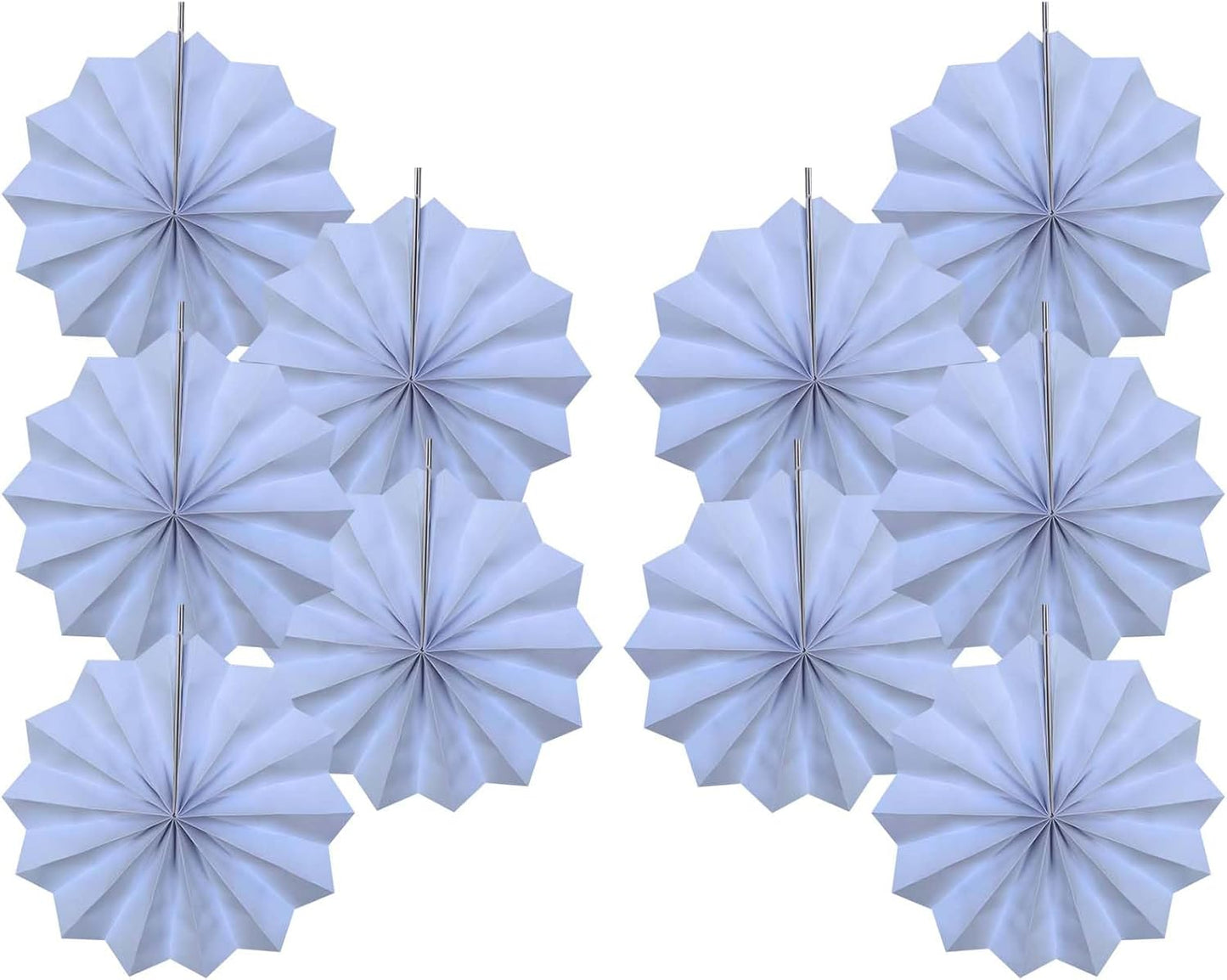 White Party Decorations,Wedding Decorations for Party Events Accessories,White Birthday Decor,Anniversary Decorations,Birthday Decorations for Men 8in Hanging Paper Fans 30 Color DIY Set(White)