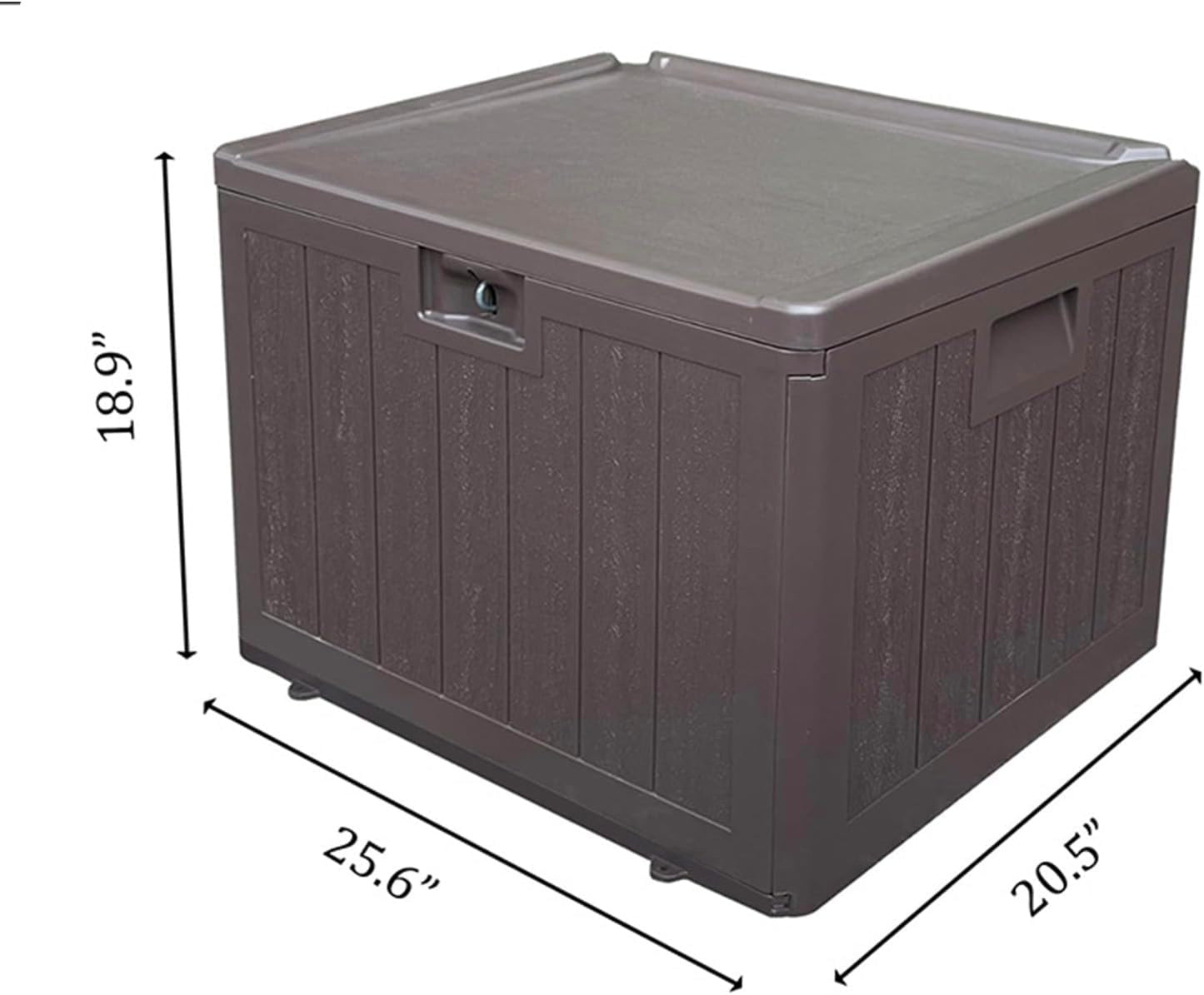 33 Gallon Small Storage Box with Lid,Waterproof Indoor Outdoor Storage Container for Package Delivery,Patio Cushions, Gardening Tools, Pool Accessories, Lockable Resin Deck Box with handle