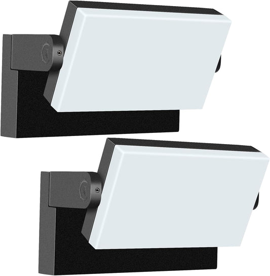 60W LED Outdoor Wall Lights with 360°Rotation, Flood Lights Outdoor 5000K 4000K 3000K 3 Colors Changeable,Outside Sconce Security Lights for Garage Barn Front Porch