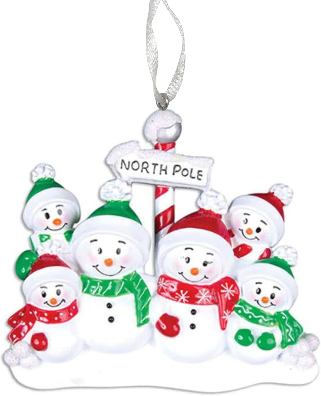 2025 Family Christmas Ornament – Personalized Ornament for Families – Custom Snowman Family Ornament – Holiday Tree Decoration Keepsake Gift (Snowman Family of 6)
