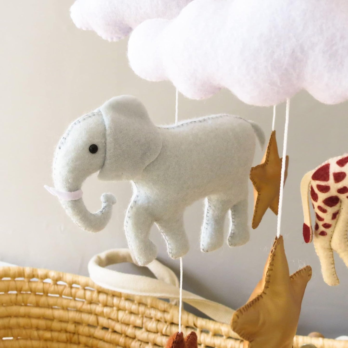 Safari Mobile for Crib Safari Baby Crib Mobile for Boys Girls Animal Baby Mobile for Crib Nursery Mobile for Bassinet