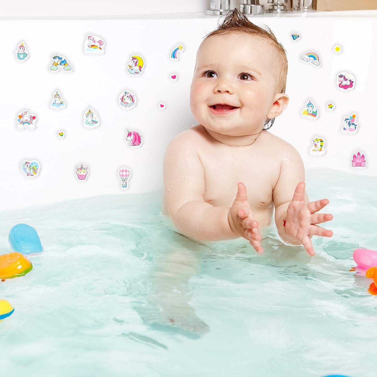 20 PCS Unicorn Thick Gel Clings Unicorn Rainbow Window Gel Clings Decals Stickers for Kids Toddlers and Adults Home Airplane Classroom Nursery Party Supplies Decorations Removable and Reusable