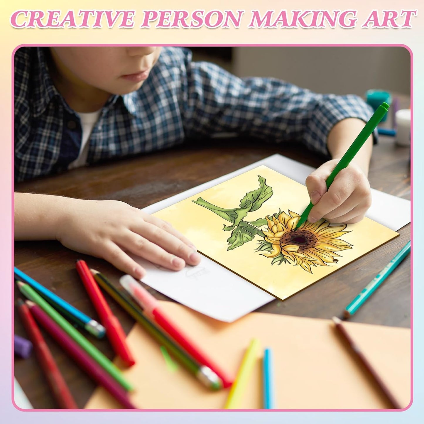 COCHIE 10 Pieces Large Flowers Unfinished Wood Crafts to Paint for Adults and Kids, Bulk Predrilled Wooden Ornaments for Painting, Tulips Flower Paintable Wood Slices Craft Supplies with Ropes