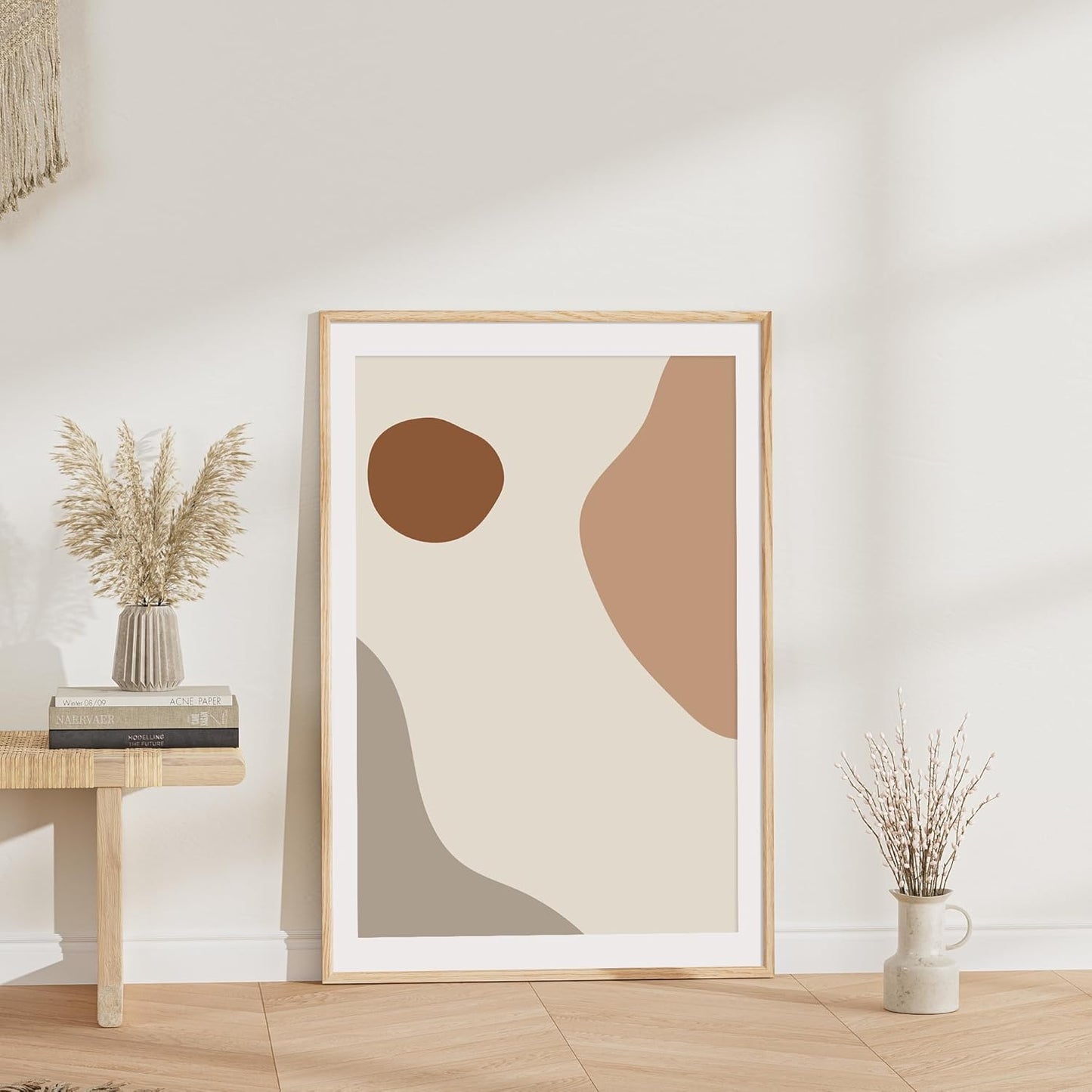 27x40 Poster Frame Natural Solid Oak Photo Frames with 24x36 Removable Mat Wall Hanging Large Handcrafted Frame with HD Plexiglass Wall and Tabletop Display Large Picture Frame