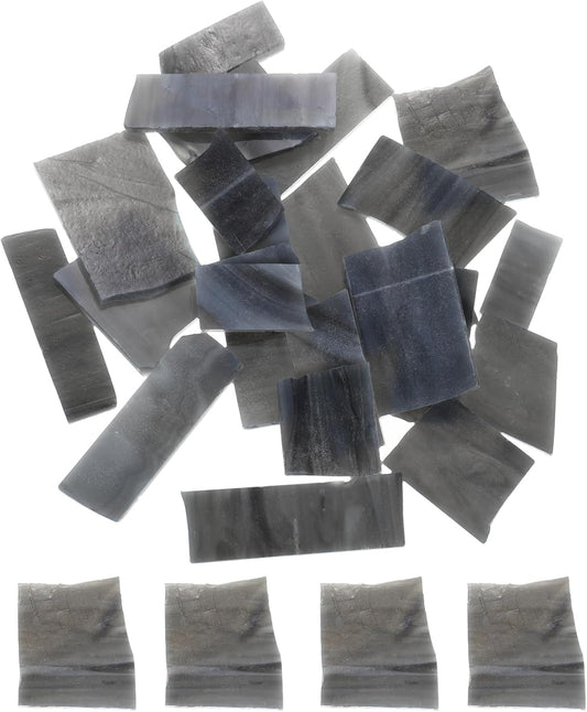 MECCANIXITY Set of 2 Glass Mosaic Tiles for Craft, Stained Glass Mosaic Tiles Bulk for Craft DIY Hobbies Art Project Ink Series