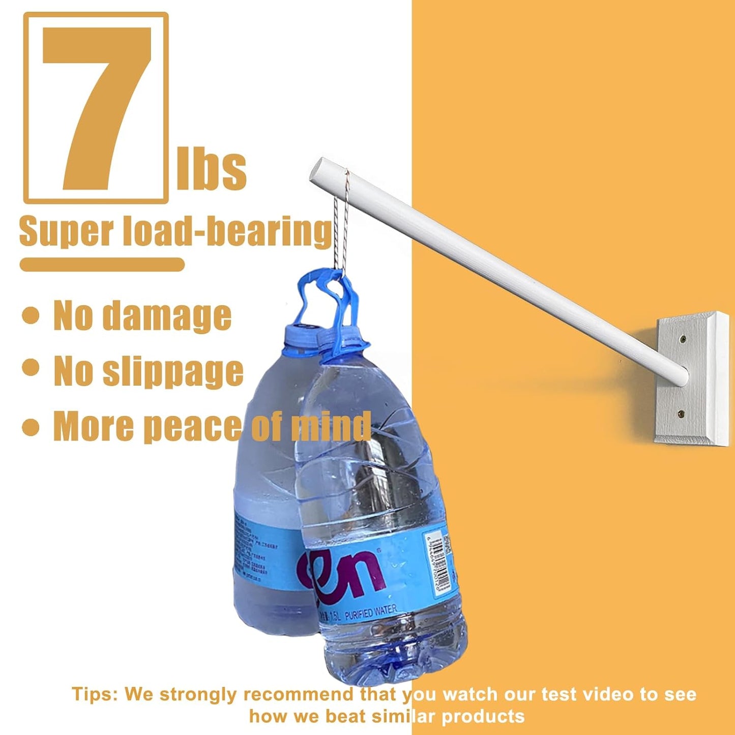 Crib Mobile Wooden Arm, Wall Mounted Suitable for All Cribs 100% Natural Larch Hanger Nusery Decor Baby Room Safe Holder(Mobile is not Included