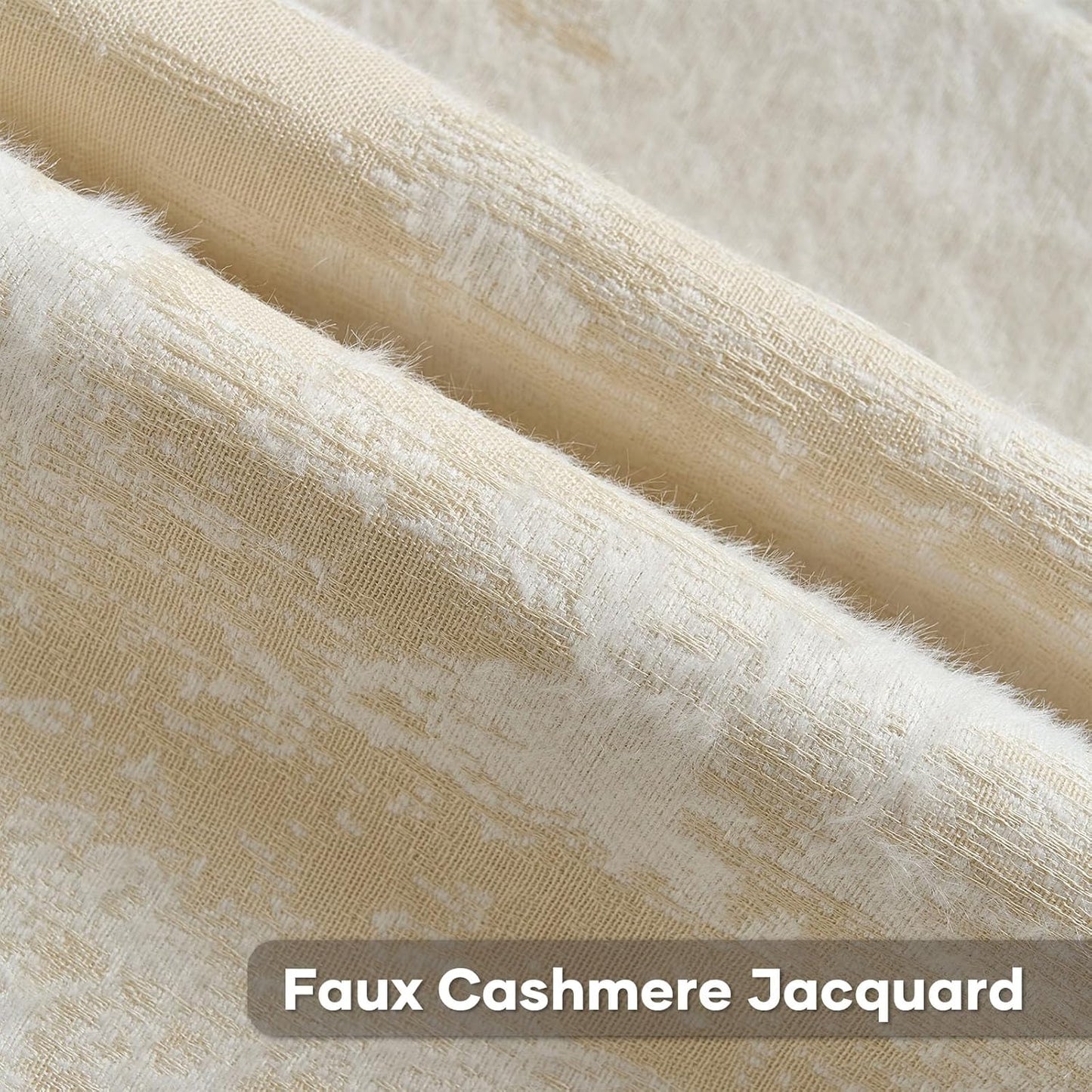 FUTEI Yellow White Decorative Throw Pillow Covers 24x24 Inch Set of 2,Soft Faux Cashmere Jacquard - Textured & Cozy Euro Pillow Shams,Modern Home Decor for Couch Bed Living Room