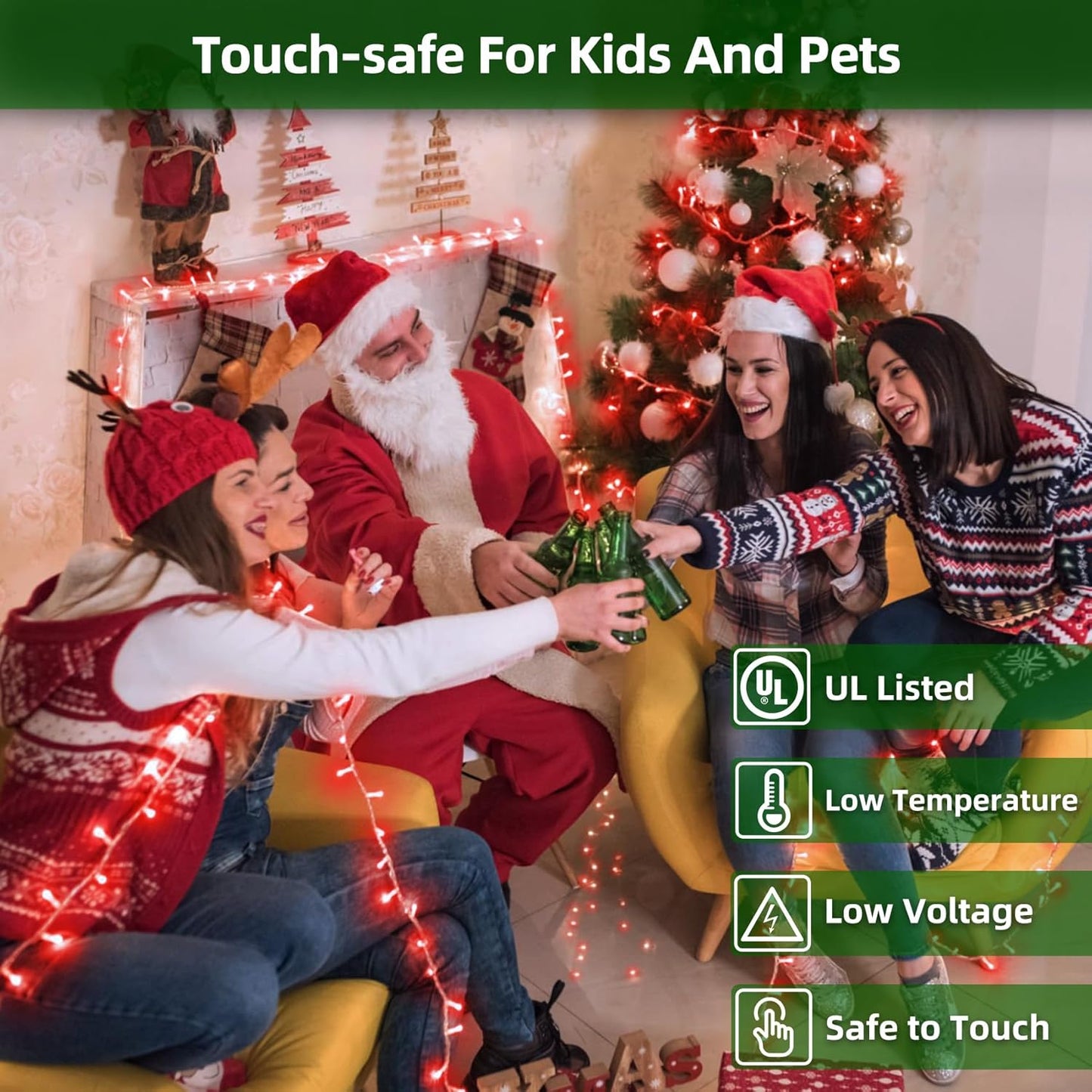 750 LED 240FT Christmas Lights Outdoor,12 Lighting Modes Christmas String Lights with Timer, Dimmable Plug in Red LED StringLights Waterproof for Yard Tree Wedding Party Holiday Red