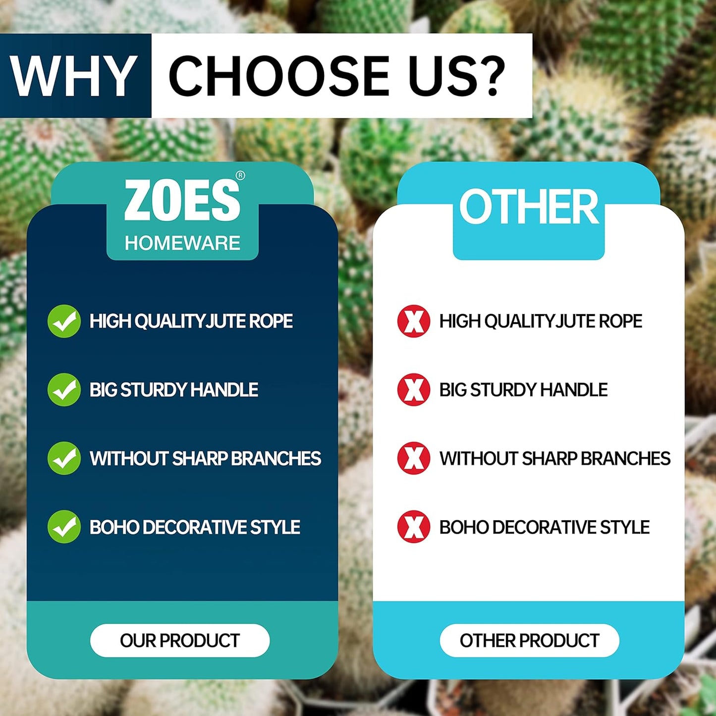 14"x12" Natural Jute Rope Woven Storage Basket with Handles for Plant, Blankets,Toys - Living Room Home Decor,Multifunctional Basket for Organizer,Picnic,Artificial Tree Black and Beige