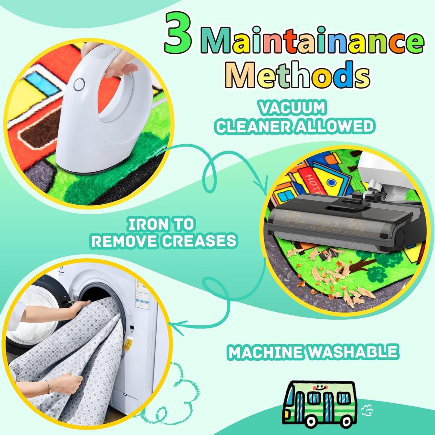 Road Car Rug,City Road Rug for Kids,3x5 Ft Kids Floor Play mat,and Car Carpet Play Mat with Realistic Colors – Perfect for Children and Non-Slip for Classroom,Playroom and Bedroom