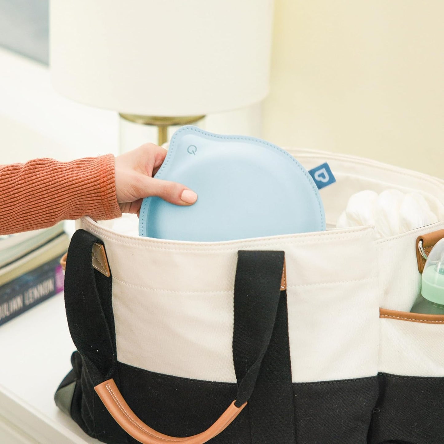 Munchkin Lulla-Vibe Vibrating Pad, Baby Sleep Soother for Crib Mattresses, Bassinets, Strollers, Nap and Sleep Aid for Babies and Infants, Rechargeable, Light Blue