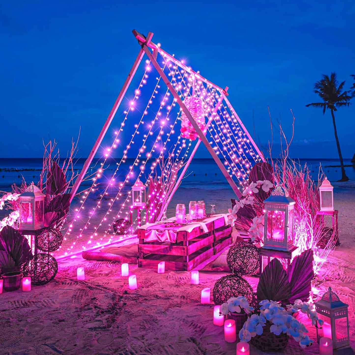 400 LED Purple String Lights, 132 FT Purple Christmas Lights Bedroom 8 Modes Plug in Waterproof Twinkle Fairy Light for Tree Christmas Halloween Thanksgiving Decorations