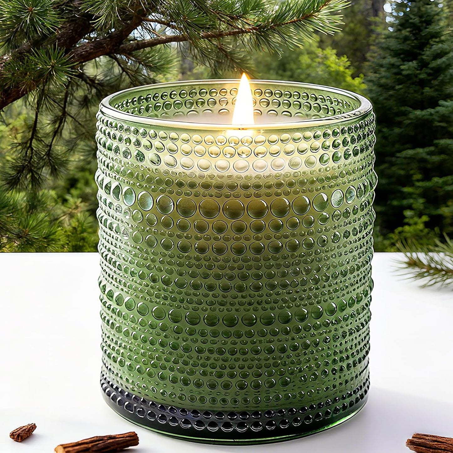 Balsam & Cedar Scented Candles, Soy Scented Candle for Home Large Jar Candle, Aromatherapy Candle Over 60 Hours Christmas Candles Ideal Holiday Gift