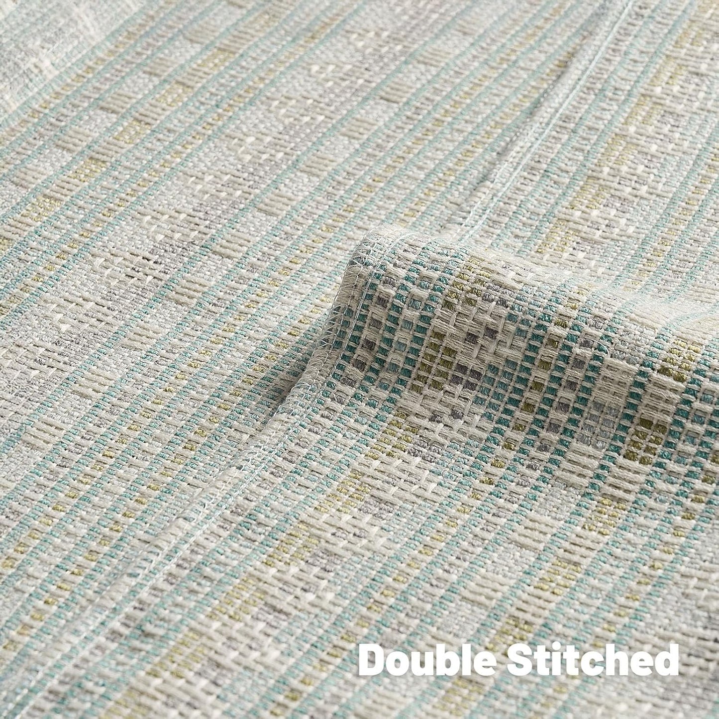 FUTEI Green Blue Decorative Throw Pillow Covers 12x20 Inch Set of 2,Soft Cozy Chenille Jacquard Textured Pillow Case,Boho Home Decor for Couch Bed Living Room