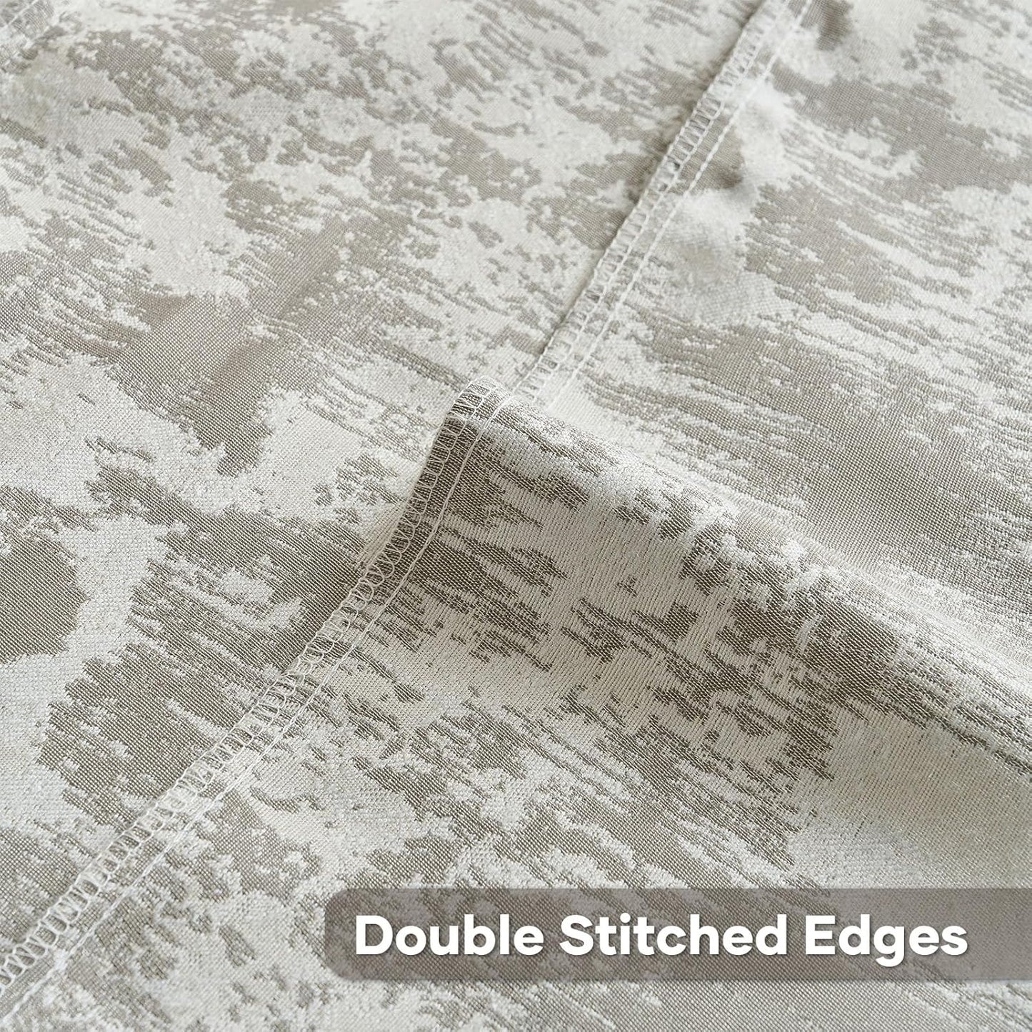 FUTEI Grey White Decorative Throw Pillow Covers 24x24 Inch Set of 2,Soft Faux Cashmere Jacquard - Textured & Cozy Euro Pillow Shams,Modern Home Decor for Couch Bed Living Room